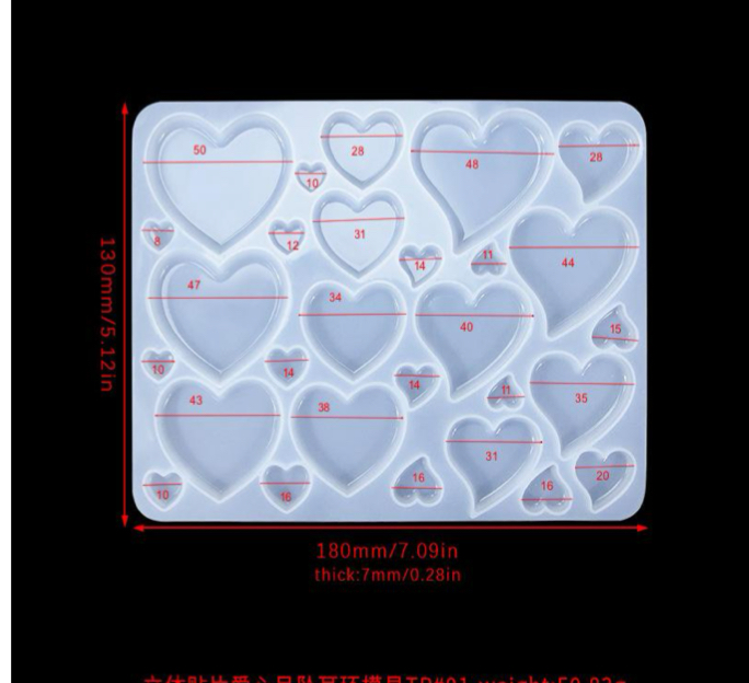 Molde Corazones Varios 