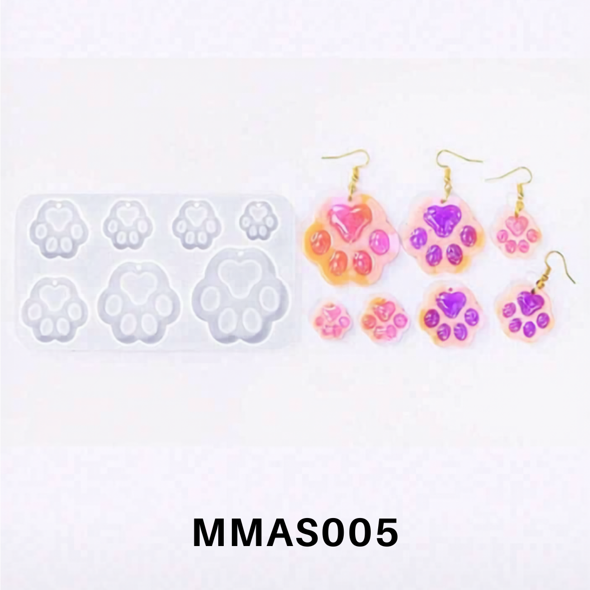 Molde 7 Huellas Huecas Varios Tama Os Moldetransparente