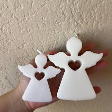 Molde Vela Angelito Con Corazon En El Medio S