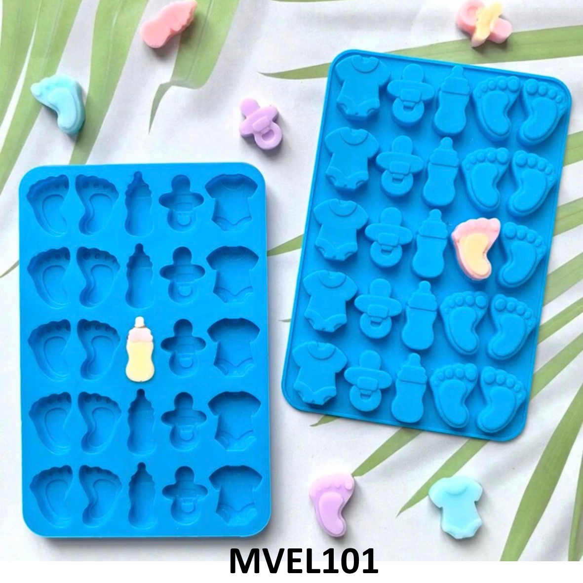Molde Vela Jabon Pies Baby Shower Revelacion