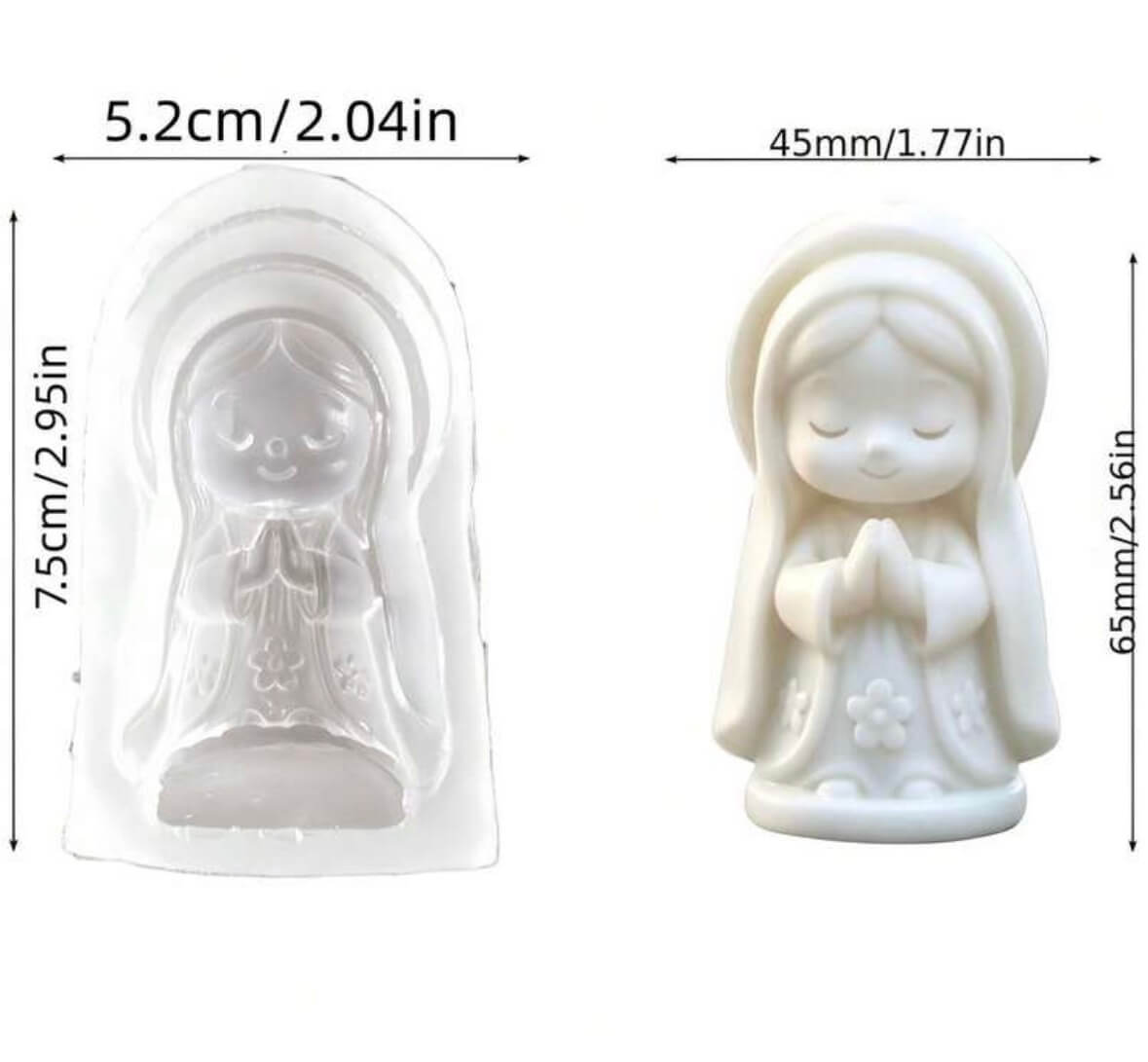 Molde Virgen Maria 3d 