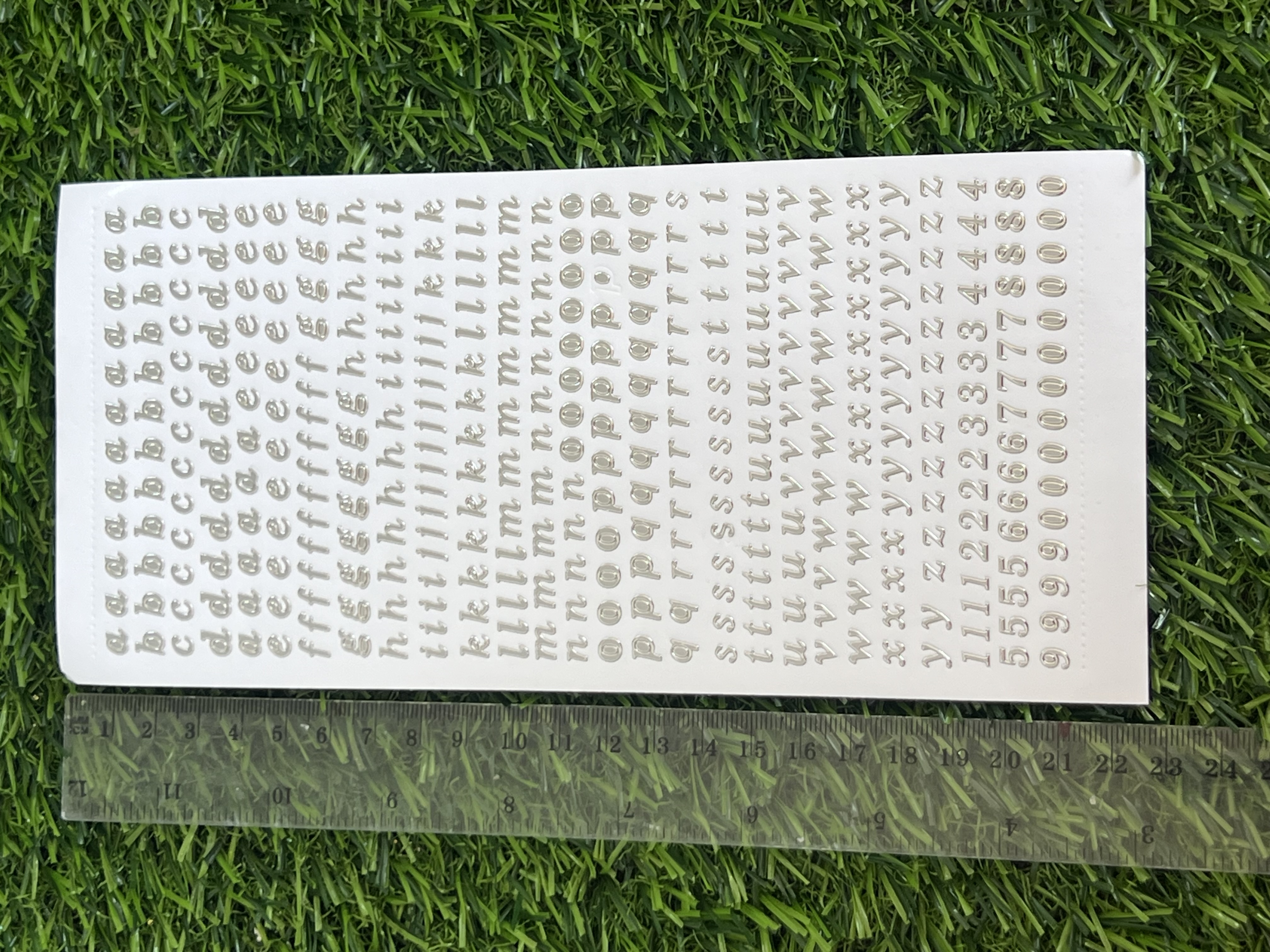 Sticker Letras Plateada Minuscula