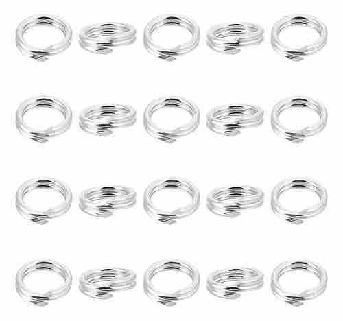 Aros De Salto Doble Plateados X100 1cm